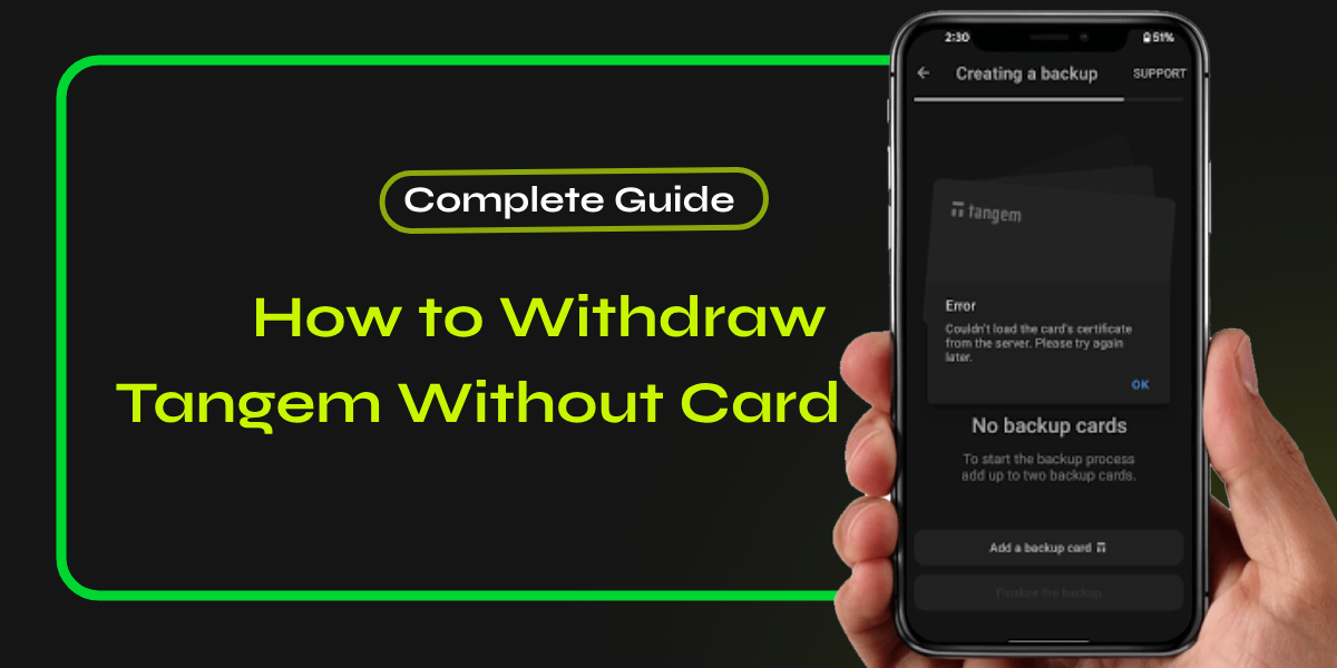 Withdraw Tangem Without Card