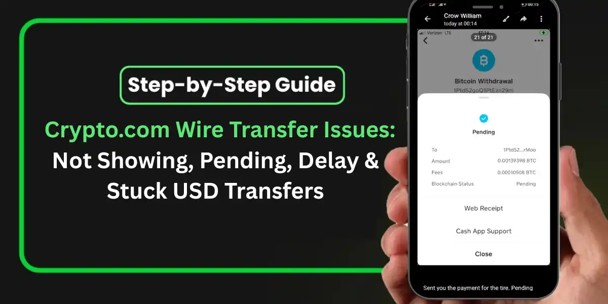 Crypto.com wire transfer not showing
