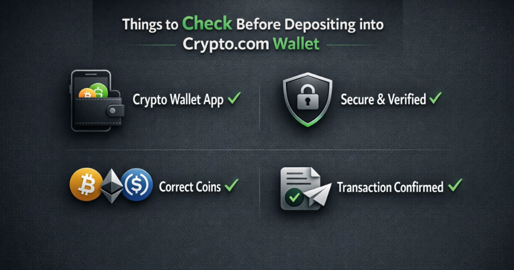 Things to Check Before Depositing into Crypto.com Wallet